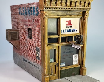 O/On30 1:48 Scale A-1 Cleaners for diorama, model railroading, kit building