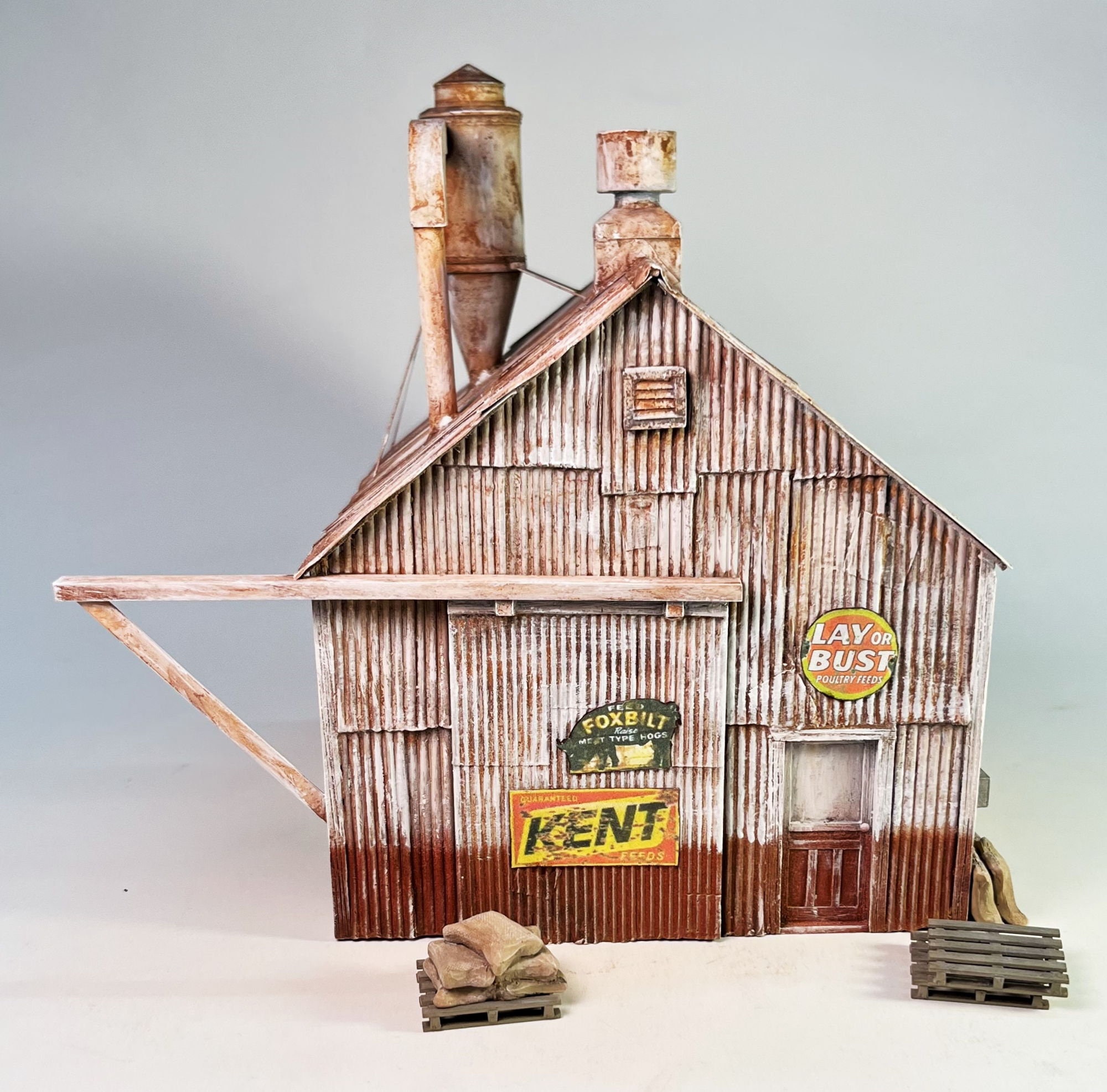 Petit Entrepôt De Fret MTH – Échelle O (1/48) – Modèle De Train – Lumineux