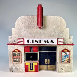 O/On30 1:48 Scale Fox Movie Theater Building Kit Diorama Model