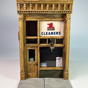 O/On30 1:48 Scale A-1 Cleaners for diorama, model railroading, kit building image 2
