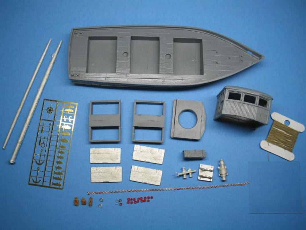 HO 1:87 Scale 56' Fishing Boat Kit, Waterline Hull for Model