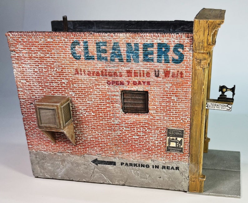 O/On30 1:48 Scale A-1 Cleaners for diorama, model railroading, kit building image 4