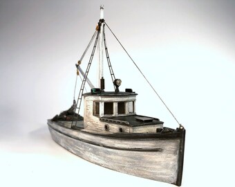 O/on30 1:48 Scale Combination Fishing Boat Kit for Diorama, Model