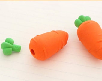 Carrot eraser, Novelty eraser, eraser set