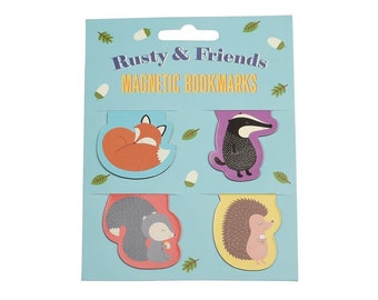 Set Of 4 Magnetic Bookmarks