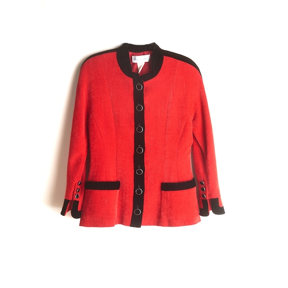 KARL LAGERFELD 1990s Vintage Collectable Red Blac… - image 1