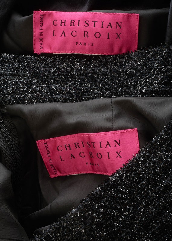 CHRISTIAN LACROIX 1990s Sparkle Boucle and Snake … - image 3