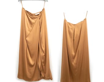 Gonna lunga in raso di seta numerata DIOR anni '90 M