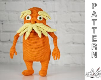 LORAX かぎ針編みパターンあみぐるみ デジタルダウンロードのみ - Etsy