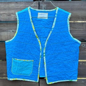 Upcycled Vintage Quilt vest thrifted reworked