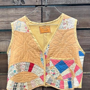 売れ筋アイテムラン Patchwork Etsy - Small | Vest Quilt トップス