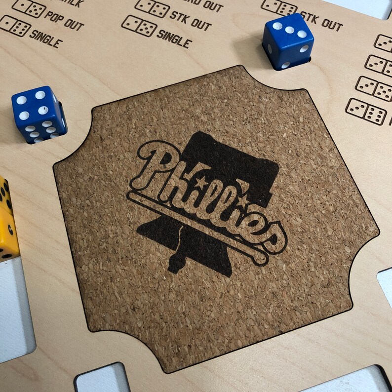 Tabletop Dice Baseball Game Board Etsy