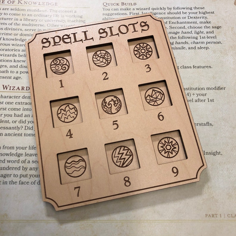 D&amp;D Spell Slots Dashboard - Etsy