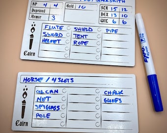 Cairn 2nd Edition | Dry Erasable Character & Transport Dashboard Set