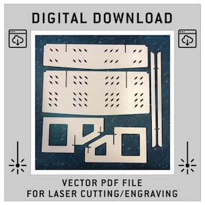 Digital Laser Cut File - IKEA DETOLF Shelf
