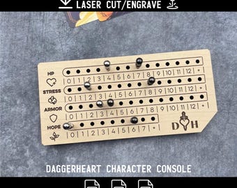 Digital Laser Cut File - Daggerheart Character Console