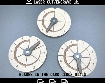 Digital Laser Cut File - Blades in the Dark Clock Dials