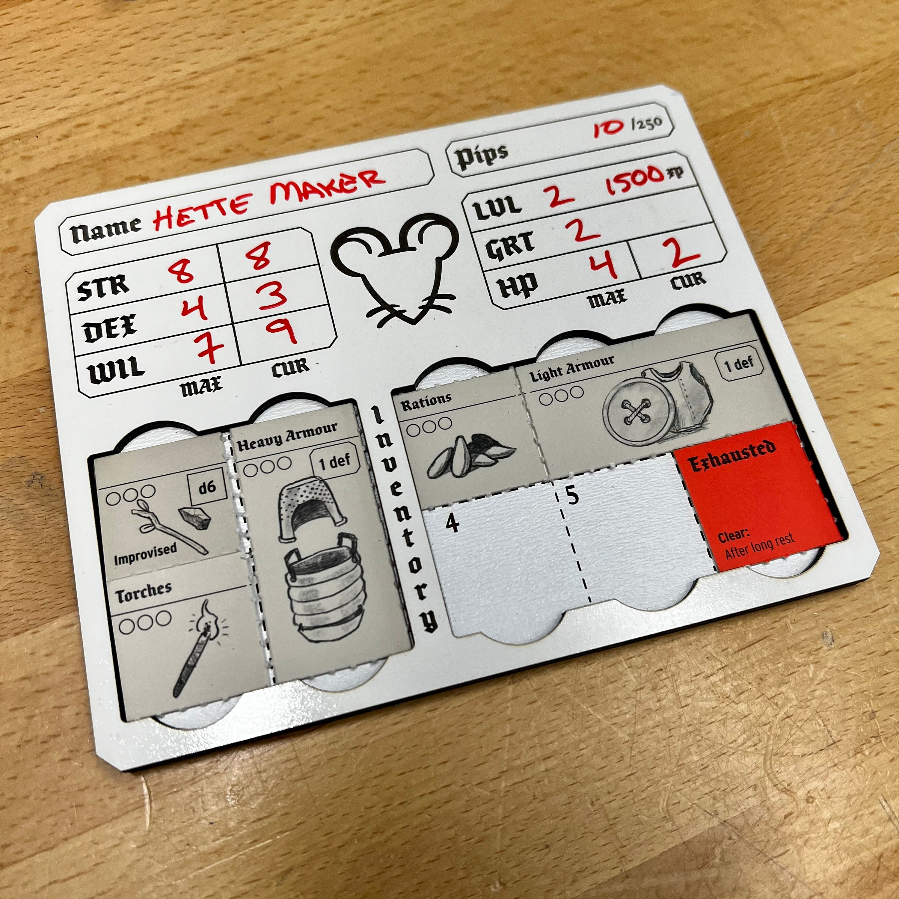 Mausritter Dry Erasable Dashboard - Etsy
