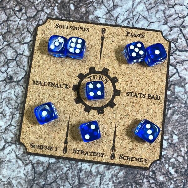 Malifaux Stats Tracker Pad/Coaster Set