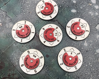 Wargaming Objective Marker Status Dial Set