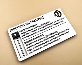 WH40K 10th Edition Doctrina Imperatives Dashboard