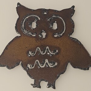 The Lipstick Ranch Rusted Iron Happy Camper Pendant 65x46mm