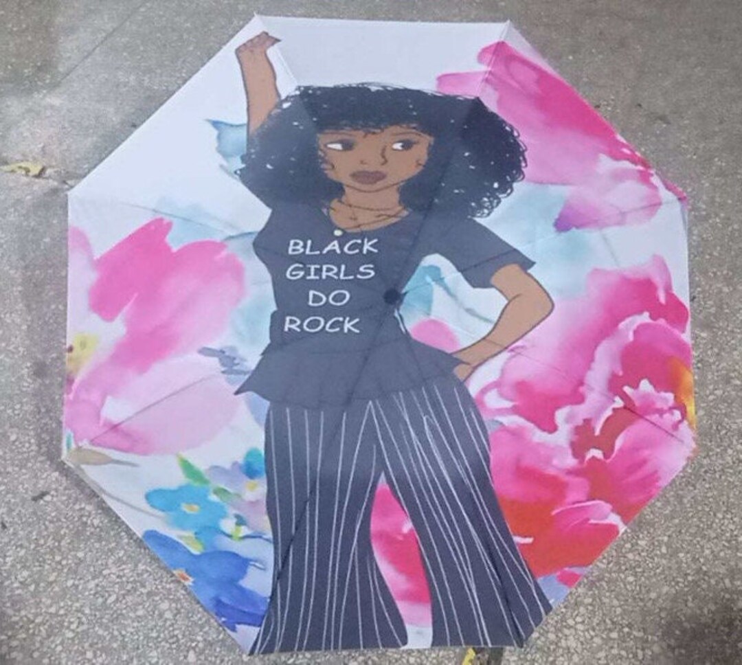 Black Girls Rock Umbrella Melanin Rain Umbrella Black Girl Etsy