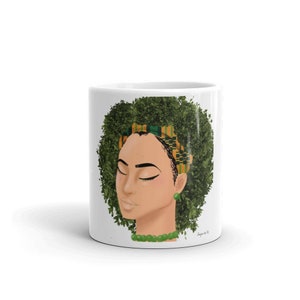 Hair Wrapped Black Woman Afrocentric Wrapped Naturally Mug