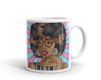Beautiful Afrocentric Feisty Suzanna Black Women Art 11 Oz Coffee Mug