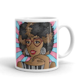Feisty Suzanna Mug, Black Woman Coffee Mug, Unique Mug, Colorful Mug, Bright Art, Mug