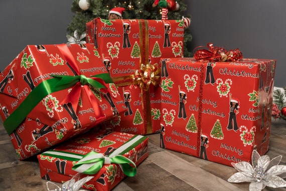 Black Girl Gift Wrap, Black Representation, African American Gift Wrap, Christmas Wrapping Paper, Black Girl Magic, Afrocentric, Black Girl