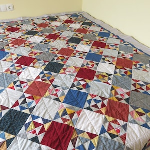 blanket, bedspread, patchwork fully handmade