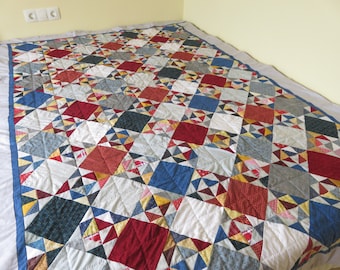 Decke, Tagesdecke, Patchwork komplett handgefertigt