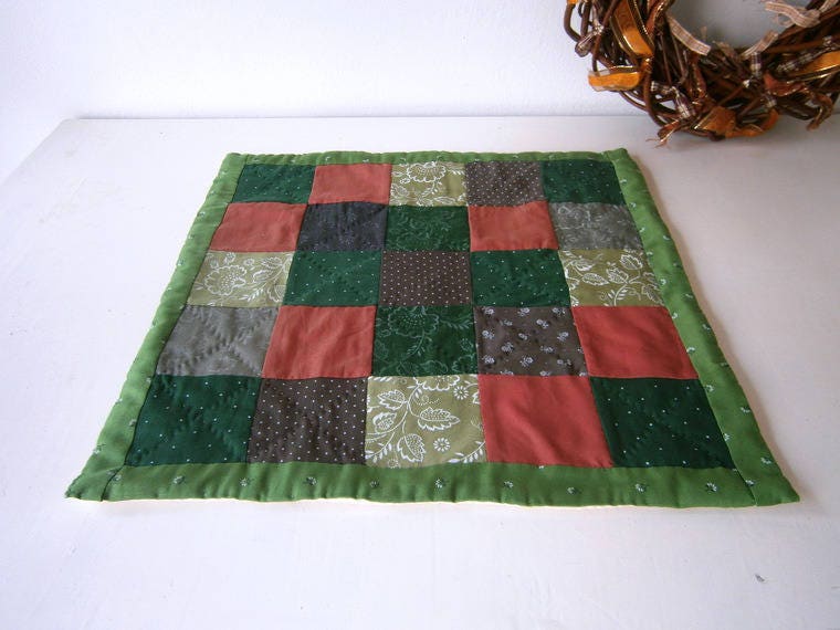 Napperon en Patchwork Aux Couleurs Automnales