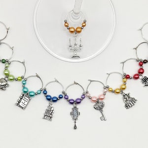 Beauty and the Beast Wine Charms (12)