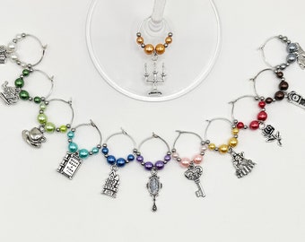 Beauty and the Beast Wine Charms (12)