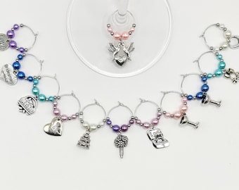 Wedding Wine Charm Set (12)