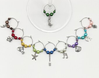 The Little Mermaid Wine Charm Set (10)