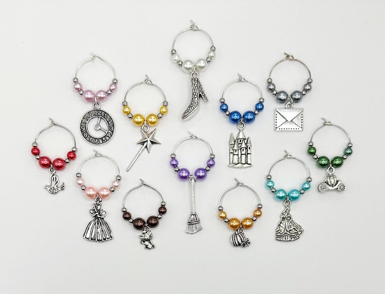 Cinderella Wine Charm Set 12 image 2