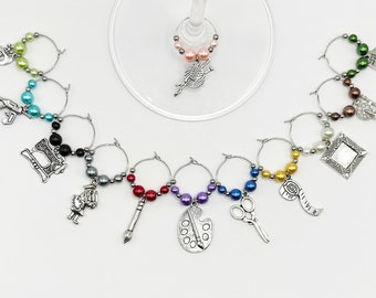 Arts and Crafts Wine Charm Set (12)