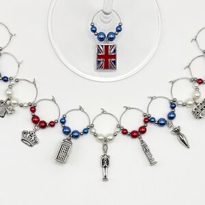 London / England Wine Charm Set (12)