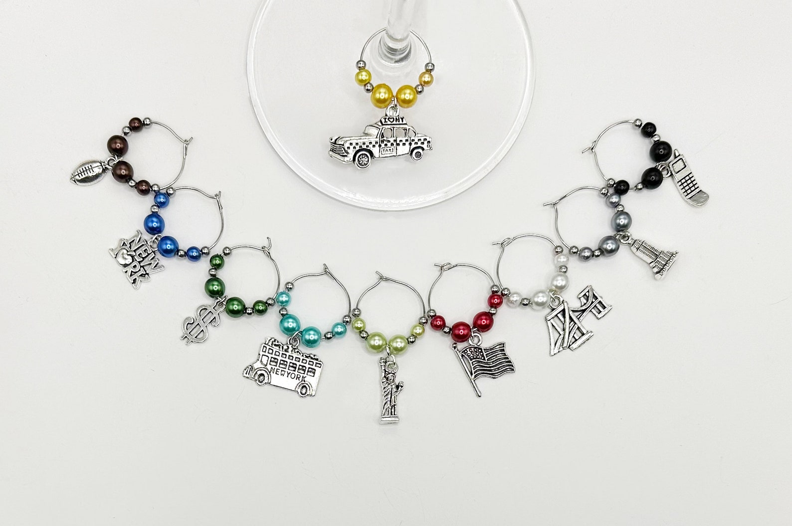 New York City Wine Charm Set 10