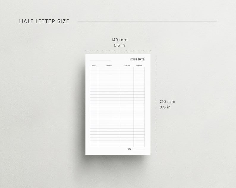 Expense Tracker Half Letter Planner Insert, Income and Expense Tracker ...
