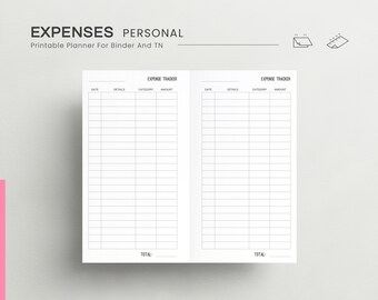 Expense Tracker Persönlicher Planner Einsatz, Einkommen und Ausgaben Tracker, Geld Tracker, Finanzplanung, Tägliche Ausgaben Tracker