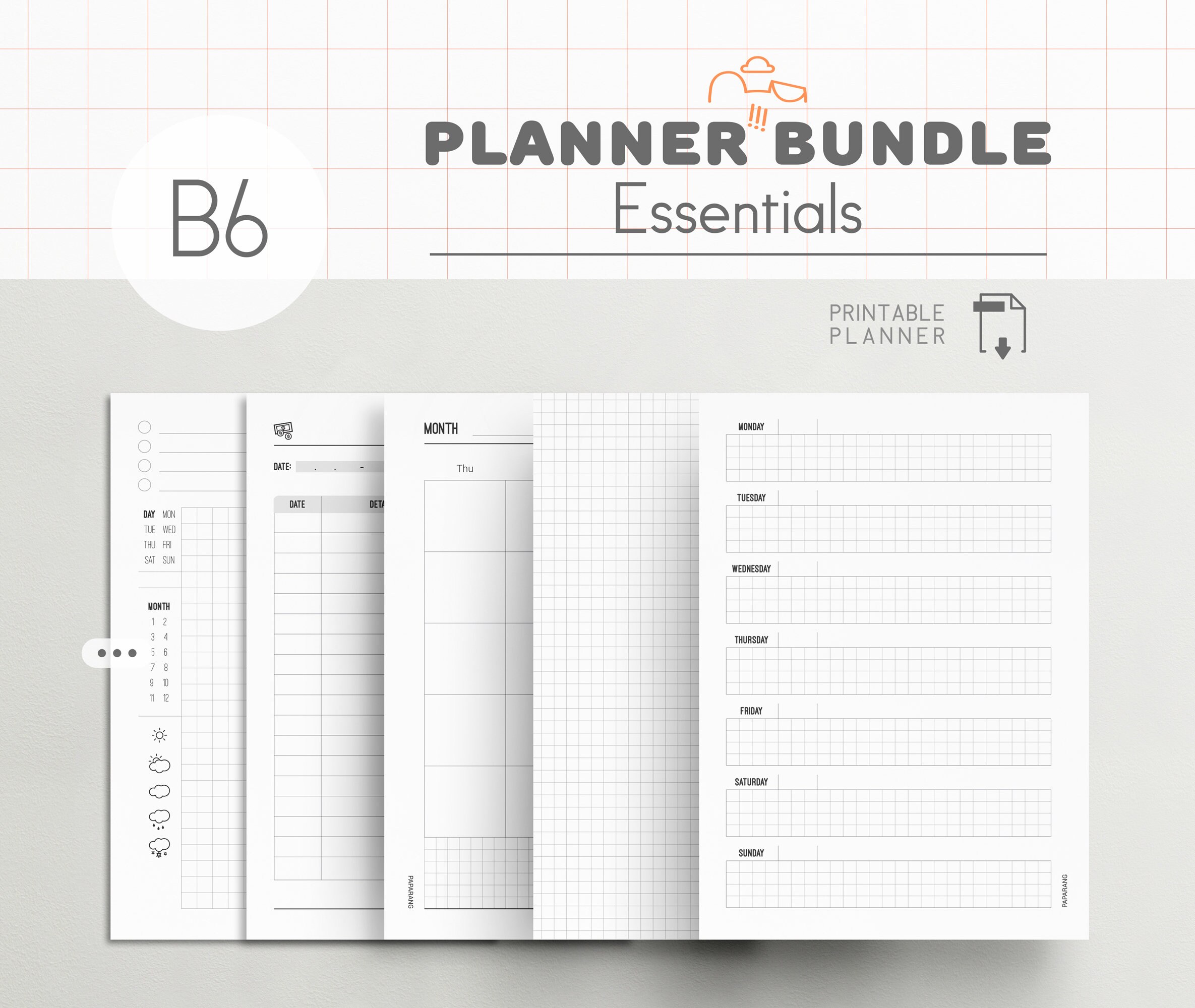 B6 Planner Bundle Essentials Journaling and Planning Etsy