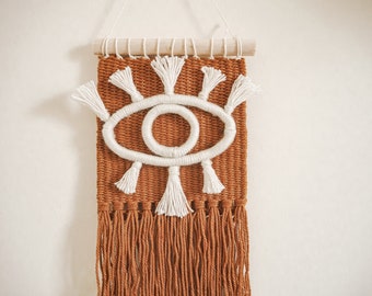 Mini Boho Eye Wall Hanging // Eye Wall Art // Handmade // Woven Wall Hanging // Weaving // Tapestry // Boho Home  Decor