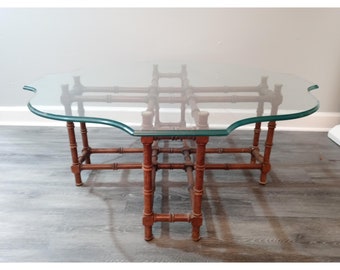 Modern Faux Bamboo Coffee Table