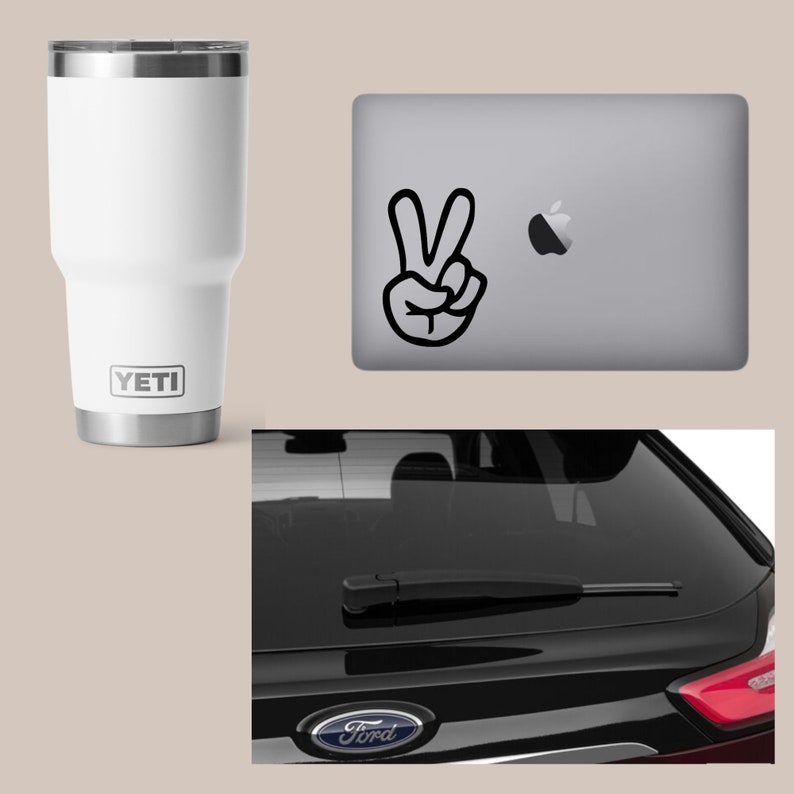 Peace Sign Decal Peace Sign Car Decal Boho Decal Laptop - Etsy