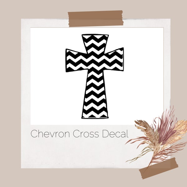 Chevron Cross decal | Cross Car decal | Cross decal | Laptop decal | Cup decal | Yeti decal | Water bottle decal | Tumbler decal |