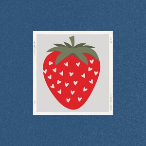 Mini Red Strawberry Heart Sticker | Great Lakes Sticker | laptop stickers | Water bottle Sticker | Waterproof Stickers | Mini Stickers